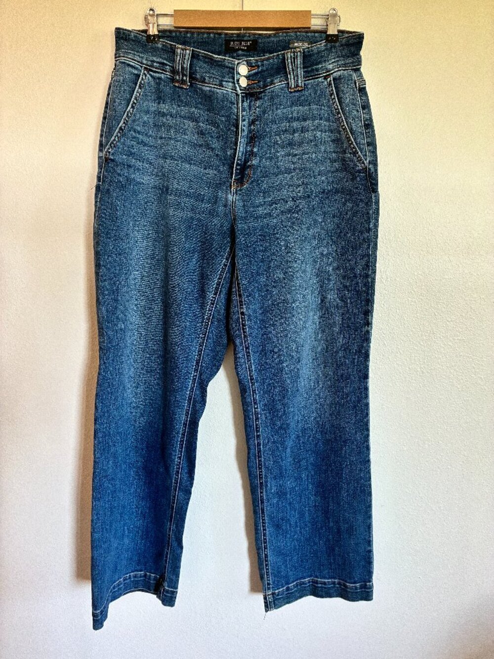 Judy Blue Jeans Wide Leg Medium Wash Denim Stretch